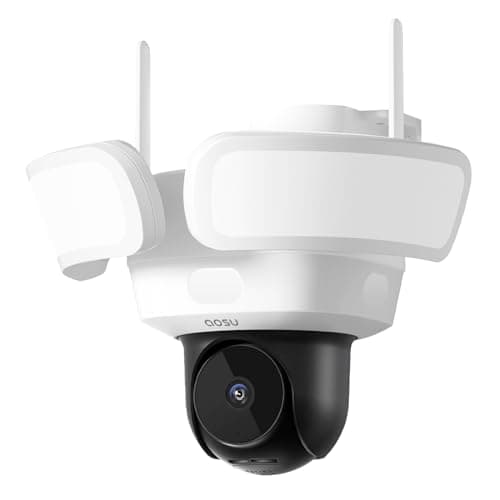 AOSU Camera Surveillance Exterieur Filaire - 3K 5MP Caméra WiFi Extérieur avec 2600 lumens Projecteur - 3 PIR Couverture 360 Degrés Détection AI Humaine Eclairage Intelligente