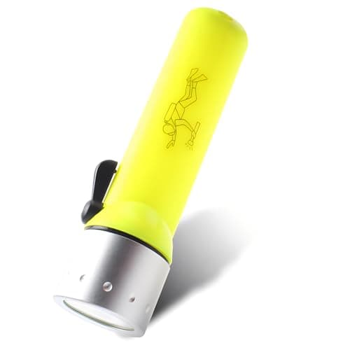 Lampe sous Marine,Lampe de Plongée,Interrupteur Magnétique,10 m sous l'eau, Avec lanière,Convient pour la Pêche de Nuit,la Plongée Sous-Marine,le Vélo de Nuit,la Randonnée de Nuit (Jaune fluorescent)
