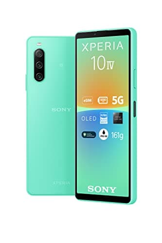Sony Xperia 10 IV - Smartphone Android, Téléphone Portable 6 Pouces 21:9 Wide OLED - Camera 3 Objectifs - Prise Jack 3.5 mm - 6Go RAM - 128Go Stockage - Double SIM Hybride (Menthe)