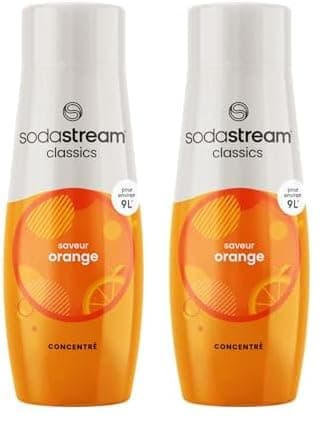 SodaStream Concentré Orange pour Machine à Eau Pétillante et Soda | Préparez jusqu'à 9 Litres de Soda à l'Orange en Quelques Secondes, 440ml (Lot de 2)