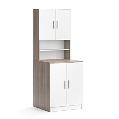 Vicco Armoire Machine à Laver Liana, Sonoma/Blanc, 70.5 x 190.5 cm