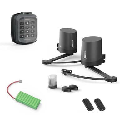 Avidsen - Kit Motorisation pour Portail à battants ORANE510 + Clavier à Code + Batterie de Secours
