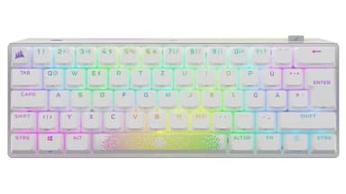 Corsair K70 Pro Mini Wireless Gaming-Tastatur, RGB, MX Speed - Blanc