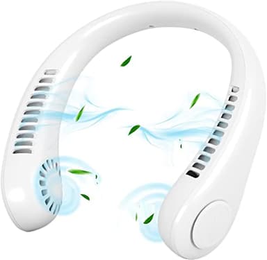 Ventilateur de Cou Portable, Ventilateur USB Mains Libres Sans Lame, Silencieux Ventilateur Cou Suspendu, Trois Changements de Vitesse pour la Maison, le Bureau, les Voyages, les Sports de Plein Air