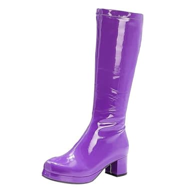 Botte Femme Mollet Large Xxl Bottes Blanches Femme Bottes -mollet pour femmes, mode automne et hiver, couleur unie, simples, confortables, semelle Botte Femme Mollet Large Xxl Chaussure (Purple, 39)