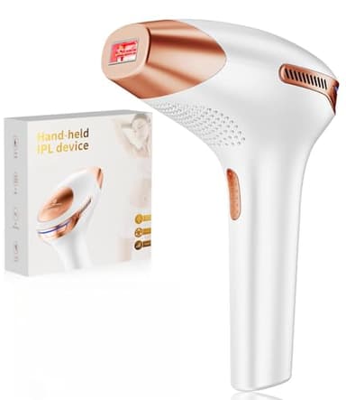 Lumière Pulsée Epilateur IPL avec 9 niveaux d'énergie, épilation 600-1200NM pour femmes/hommes, visage, bikini, corps, jambes, aisselles - 999 999 impulsions lumineuses