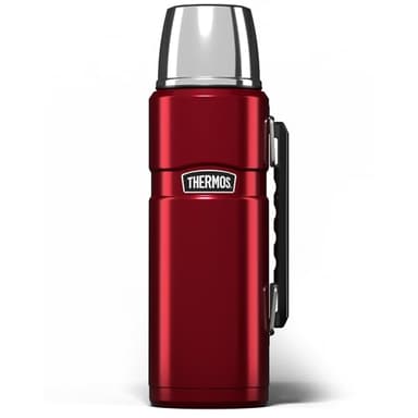 THERMOS Très Grande flasque de 1,2 L en Acier Inoxydable, Rouge Cranberry, 1,2 l