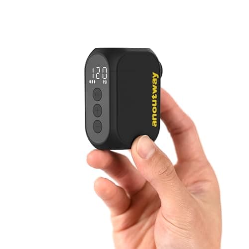 anoutway Mini Pompe à vélo, Pompe à vélo avec manomètre numérique, Pompe à air électrique pour vélo, arrêt Automatique pour VTT, vélo de Route AT1 Pro