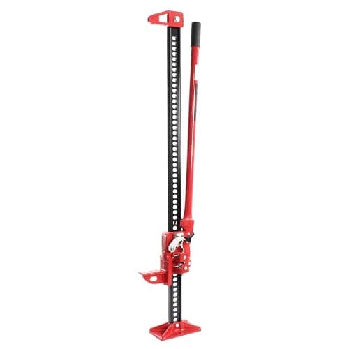 WilTec Cric Farm Jack, Charge Max. 3000 kg, Hauteur de Levage 12,2-105 cm, Cric à crémaillère pour Dépannage Véhicule embourbé – Tout-Terrain 4x4 ATV