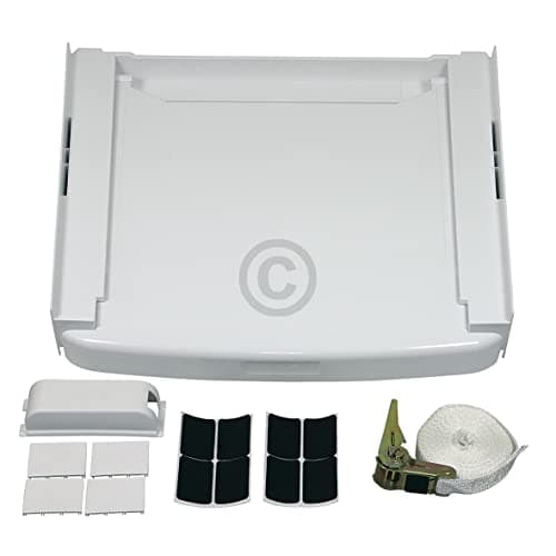 eVendix WWR2847 Cadre intermédiaire compatible avec WPRO 484000008436 SKS101 pour machine à laver et sèche-linge en plastique