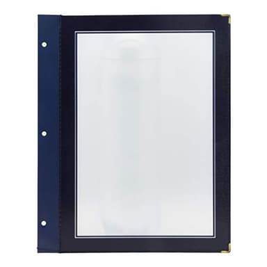 Securit Wood Range Lot de 5 protège-cartes de restaurant A4 Bleu, 23 x 32 cm