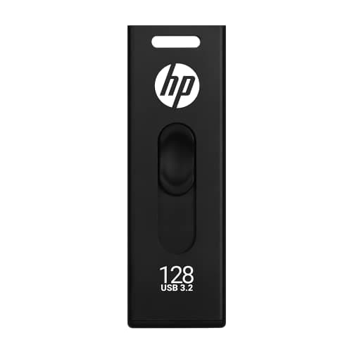 HP x911w 128 Go Clé USB SSD 3.2, Vitesse de Lecture de 500 Mo/s, Vitesse d'écriture de 450 Mo/s, Design Push and Pull