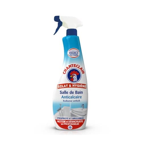 Chanteclair - Spray Salle de Bain, Anticalcaire, Propreté et Brillance, Nettoie et Désincruste en Profondeur - 625 ml