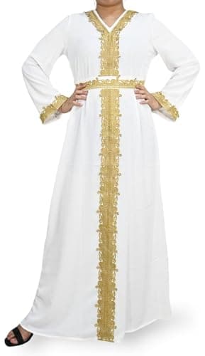 Caftan Blanc Pour Femme (M=40)