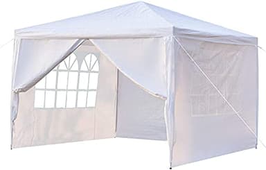 Outvita Tonnelle de Jardin, Tente de Réception Jardin avec 4 Bâches Amovibles pour Fête/Mariage/BBQ, 3x3x2,6m