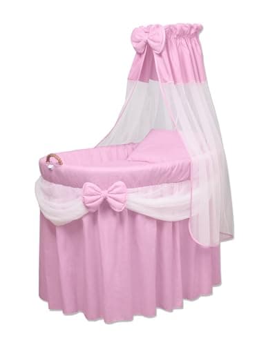 WALDIN Landau/berceaux Complet,6 modèles Disponibles,Cadre/Roues Non traitée, Couleur du Tissu Rose
