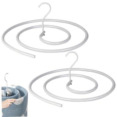 Lot de 2 cintres en spirale pour draps, rangement peu encombrant, cintres amovibles en fer épais pour couvertures, étendoir à linge, cintres pour nappes, étendoir à linge pour draps de lit, couverture
