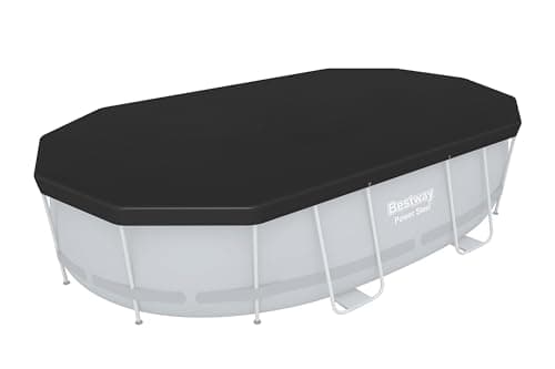 Bâche 4 saisons 418 x 230 cm pour piscine hors sol Power Steel™ ovale 427 x 250 cm, Noir