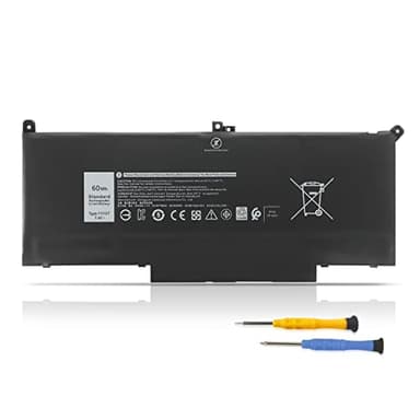K KYUER 60Wh F3YGT Batterie pour Dell Latitude 12 7000 7280 7290 7380 7390 P29S002 Latitude 7480 P73G001 7490 P73G002 P28S001 Business Notebook DM3WC DM6WC 0DM3WC 2X39G KG7VF V4940 451-BBYE 453-BBCF