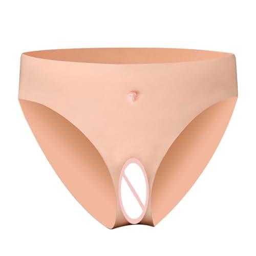 AMAZBEE Culotte Réaliste en Silicone pour travestis avec Faux vagin caché Culotte érotique pour Hommes pour Hommes et pour Femmes (Vaginal Access)
