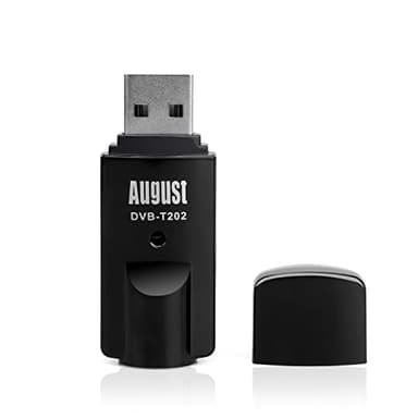 Récepteur TNT USB - August DVB-T202 Décodeur TNT avec Enregistreur et Antenne, Numérique Terrestre Mini Télévision sur PC MPEG4 Compatible France Belgique Ordinateur Windows 10, 8, 7