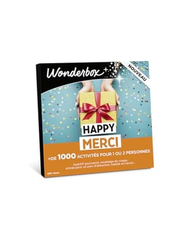 Wonderbox Happy Merci - Coffret Cadeau Idée Cadeau Multi Activités