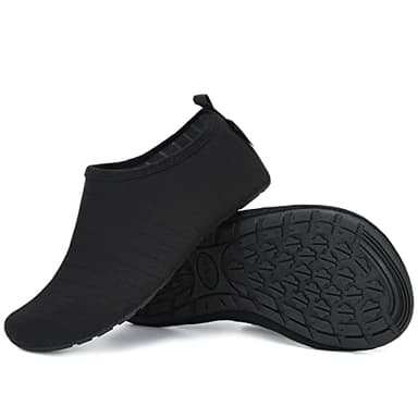 SAGUARO Chaussons Homme Femme Eté Antidérapantes Atmungsaktiv Pantoufles de Maison,Noir,42/43 EU