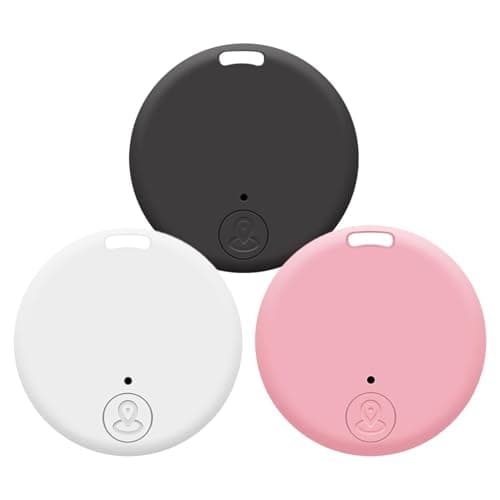 Eventerde 3 Pièces 37mm Traceur GPS Chien Localisateur D'objets Gps Miniature Dispositif Localisateur Rond En Temps Réel Pour Porte Clés Chat Téléphone Portable Valises Portefeuilles Clés Sacs
