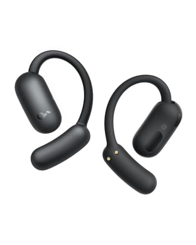 soundcore AeroFit 2 by Anker, écouteurs oreilles libres, 4 positions réglables, basses 2x plus riches, Hi-Res, autonomie 42h, IP55, appels clairs avec IA, chargement sans fil, traduction en temps réel