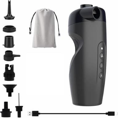 Pompes à air électriques sans Fil, gonfleur électrique Portable d'extérieur, Pompe de dégonflage Rechargeable à gonflage Rapide pour équipement de Camping, Paddle, Piscine, Jouet, Pneu