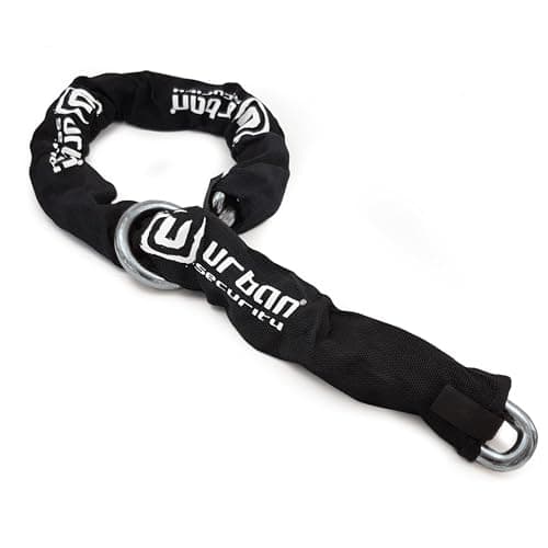 URBAN 14.120L Chaîne Antivol Moto Haute Sécurité Acier Cémenté 14mm Testée contre Coupe-Boulons, Multifonction Bloque Disque + Chaîne 120cm Lasso +Polyvalente pour Moto Scooter Vélo