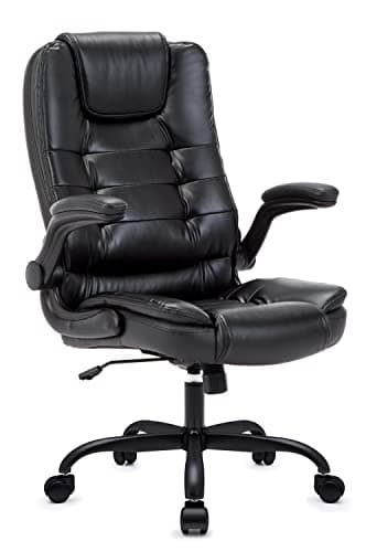 IntimaTe WM Heart Chaise de Bureau, Fauteuil de Bureau en Cuir à Dossier Haut, Ergonomique, Cuir PU de Haute Qualité, Eponge Haute Densité, Accoudoirs Réglables, Noir