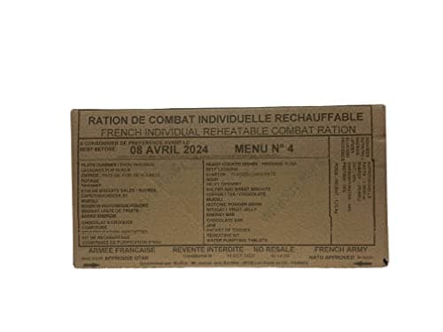 Pack de rations MRE 24h de l'armée française (menu 4)