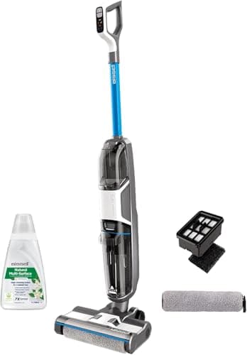 BISSELL CrossWave HF3, Aspirateur Balai Laveur Sans Fil, Aspire & Lave en Même Temps, Nettoyeur Eau et Poussière Léger, Autonomie de 25 Minutes, Nettoyeur a Eau seulement pour Sols Durs, 3598N