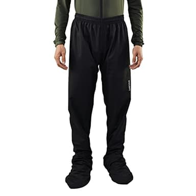 WOSAWE Pantalons Imperméables Unisexe Léger et Respirant Pantalon de Pluie pour Cyclisme, Golf, Randonnée, Pêche, Camping (Noir, XL)