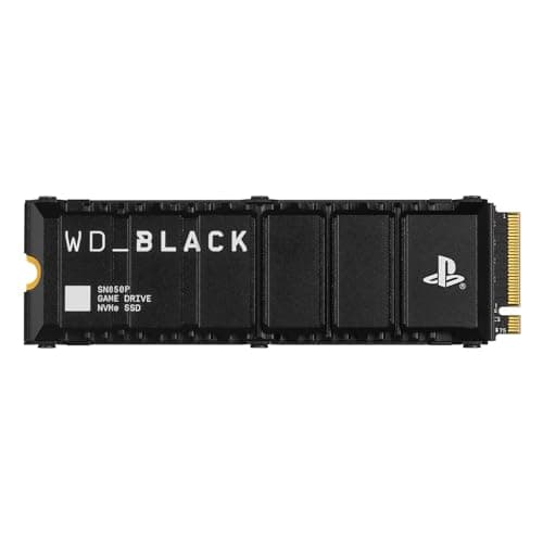 WD_BLACK SN850P 1 To PS5 SSD, Disque SSD interne, Lecture jusqu'à 7300 Mo/s, M.2 2280 PCIe NVMe, Carte d'extension PS5, Officielle pour Playstation 5 et PS5 Consoles, avec dissipateur Thermique, Noir