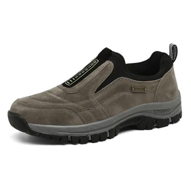 ACosySch Chaussure de Marche Homme sans Lacets Baskets de randonnée en Plein air Chaussures de randonnée à Enfiler pour Homme Chaussures orthopédiques Chaussures légères pour Le Travail