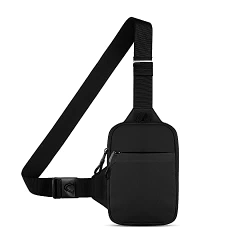 Simptech Sacoche Bandoulière Homme, Sac Poitrine Double Poche Résistant à l'eau, Sac Banane Bandouliere pour Homme & Femme