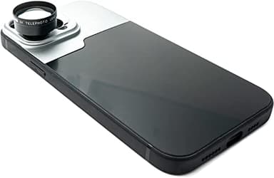 SYSTEM-S Lentille Zoom 3X Tele Filtres avec étui Noir pour iPhone 14 Pro
