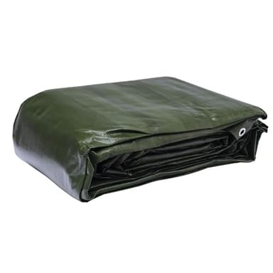 WERKA PRO Bâche Multifonctions Noire et Verte 240 g/m2 5 x 8 m