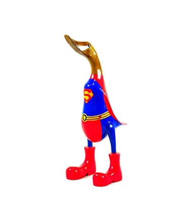 Coco Papaya Grand Canard Super-héros en Bois 35cm - Superman