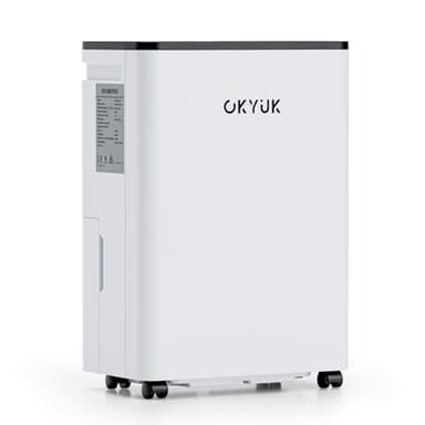 Déshumidificateur électrique 12L avec affichage numérique de l'humidité, déshumidificateur pour maison 40m² avec arrêt automatique, idéal pour, salles de bains, chambres, appartements, sous-sols