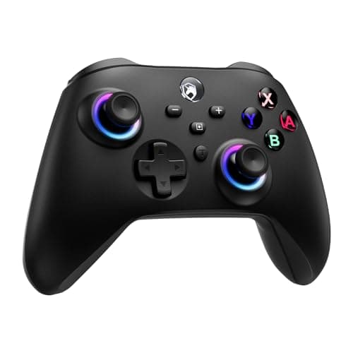 ECHTPower Manette Switch LED, 2025 Upgrade Manette Switch 2 sans Fil Pro Controller avec RGB/Hall Trigger/Bouton Macro/Turbo/Vibration Manette PC Bluetooth avec Switch/OLED/Lite/PC