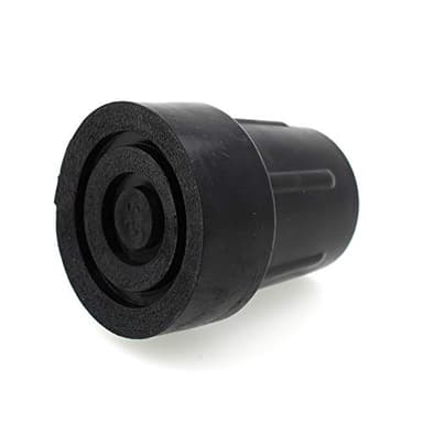 embouts de haute qualité en caoutchouc (Pack 2) - Choisissez votre taille / couleur! (16mm, noir)