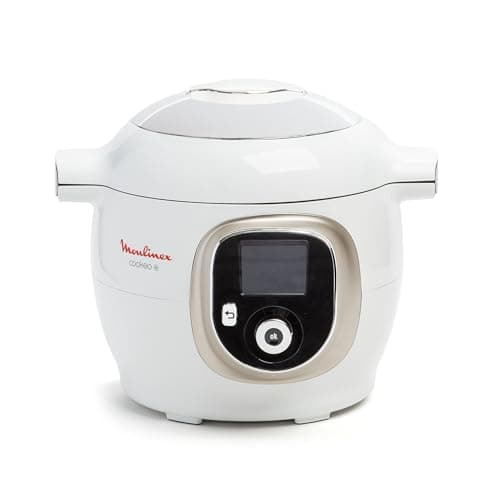Moulinex, Cookeo Multicuiseur intelligent 6L, 150 recettes intégrées, Cuisson sans surveillance, Ecran intuitif, Guide de cuisson, Application MyMoulinex, 1600W, Blanc, 15 ans réparabilité