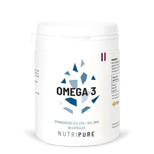 Omega 3 3000mg | Complément Alimentaire Défense | Huile de Poisson labélisée | Haute Concentration en EPA et DHA | Hautement Biodisponible | 90 gélules | Cure de 1 mois | Made in France | Nutripure