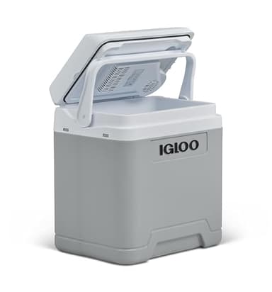 Igloo IE27 DC glacière électrique, 27 litres, Mini-réfrigérateur avec Connexion 12V pour Voiture, Bateau et Loisirs, Gris.