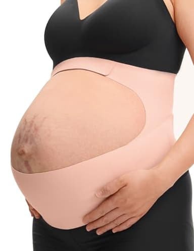 momcozy Ceinture de Grossesse, Ceinture Grossesse Femme Enceinte Ergonomique CozySupport, Ceintures de Grossesse Invisible pour le Dos, l'Abdomen et la Taille