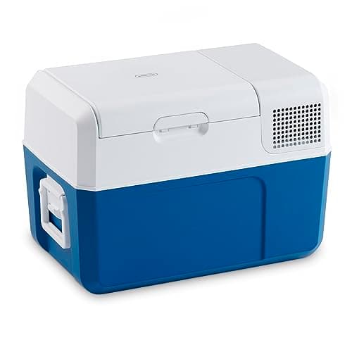 Mobicool MCF40 Glacière à compresseur 38 l, bleu/gris, Mini-frigo 12 V et 230 V pour voiture, camion, bateau, camping-car et prise de courant
