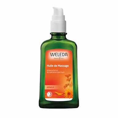 WELEDA - Huile de Massage à l'Arnica - Préparation et récupération sportives - Nourrit, assouplit et tonifie la peau - Pour les sportifs avant ou après l'effort physique - NATRUE* - Bio** - Vegan*** - 100 ml
